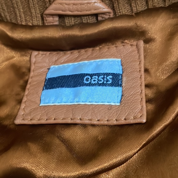 Real Leather Bomber Jacket Size 8 - Picture 7 of 8